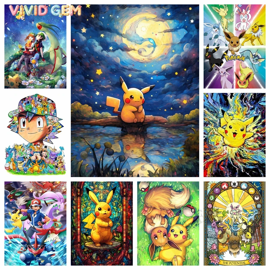 Resin Art For Kids - VIVID GEM ポケモン ピカチュウ 5D DIY