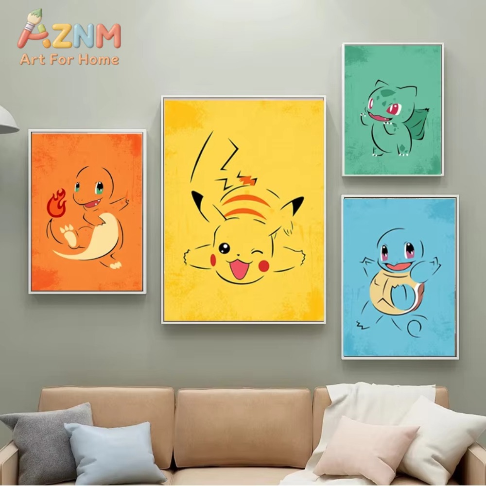 Resin Art For Kids - 1/4枚 ポケモン アニメ ピカチュウ ヒトカゲ ゼニガメ