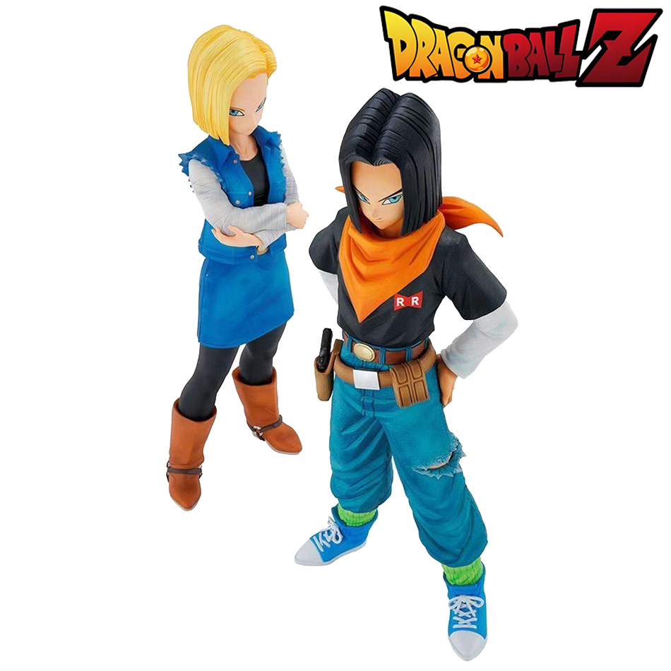 Resin Art Dragon Ball Z - 24CM ドラゴンボールZ 人造人間17号と18号 PVC製アクションフィギュア コレクタブル デスクトップ装飾品