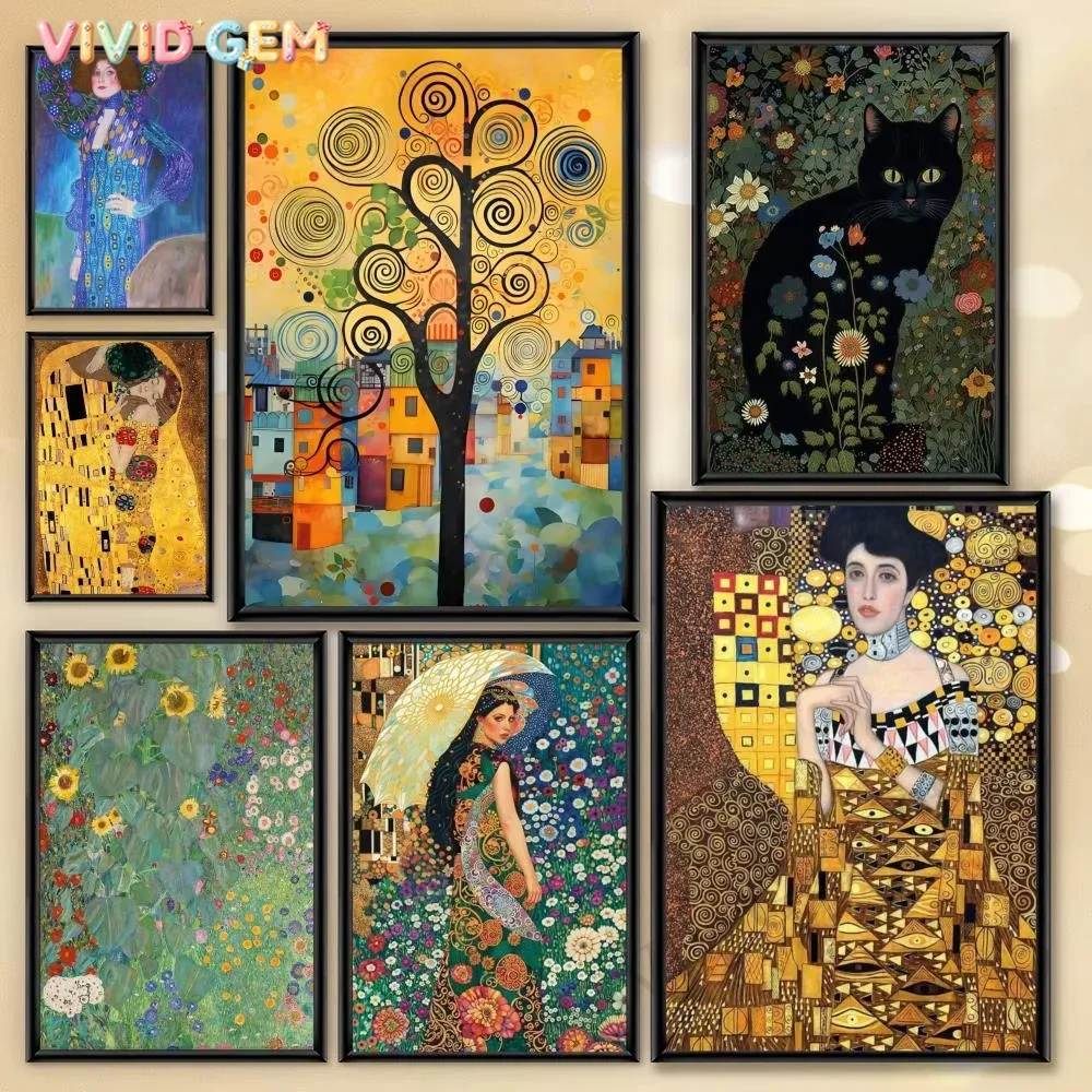Resin Art And Deco - VIVID GEM ダイヤモンドペインティング グスタフ・クリムト 花の庭 ひまわり