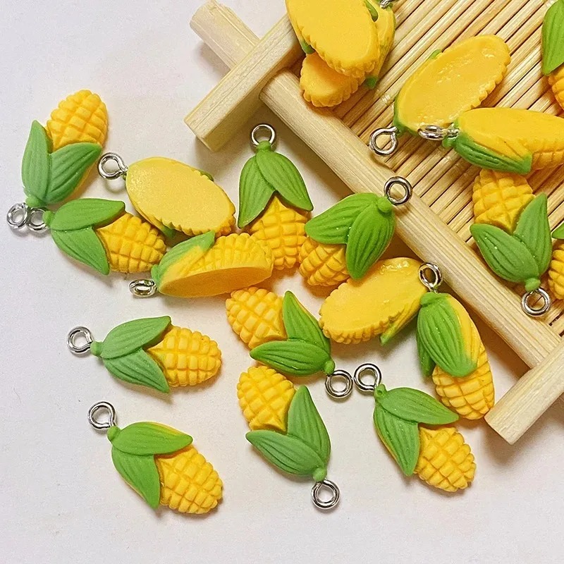 20個入り 面白いミニコーン野菜樹脂チャーム 人工食品ペンダ - Resin Art And Craft のレビューと価格