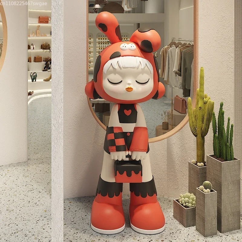アートカートゥーンガール像 室内ファッションキャラクターモデ - Resin Art And Craft のレビューと価格