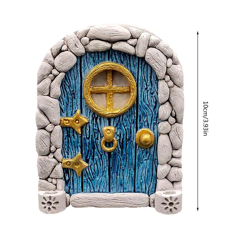 エルフ妖精のドアミニチュアガーデンハウスデコレーションツリー - Resin Art And Wood のレビューと価格