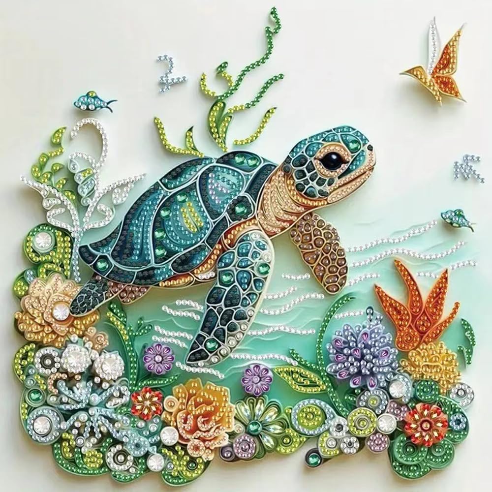 海亀動物ダイヤモンドペインティングキット 大人初心者向けDI - Resin Art And Deco のレビューと価格
