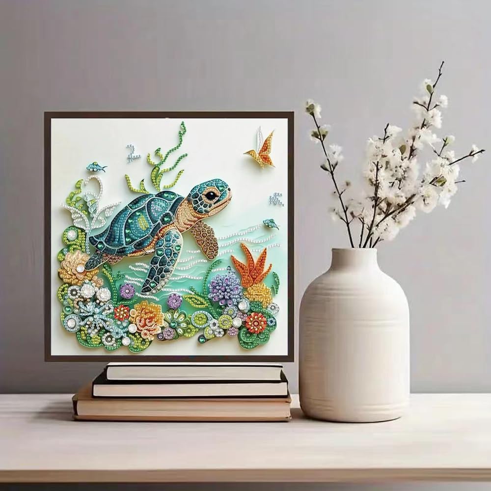 海亀動物ダイヤモンドペインティングキット 大人初心者向けDI - Resin Art And Deco のレビューと価格
