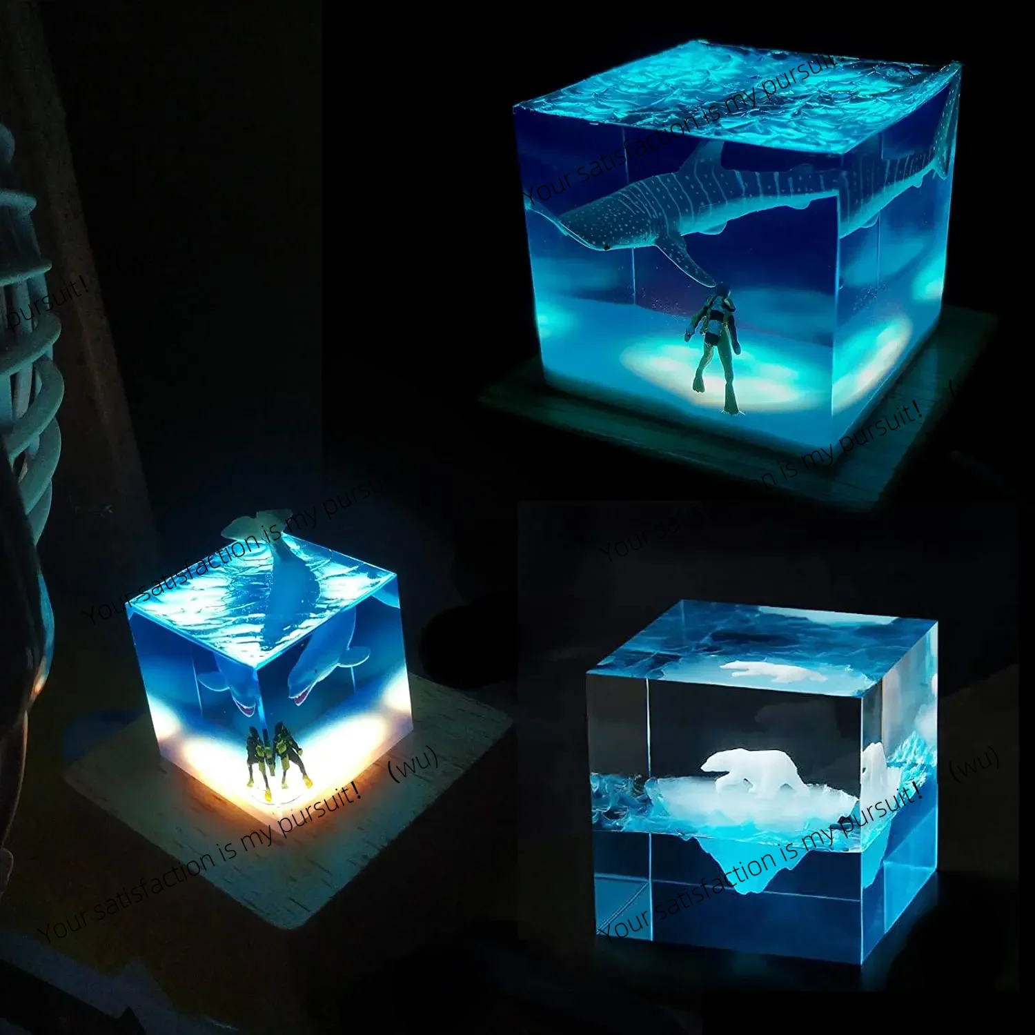 正方形のライトレジン型、LEDシリコン型、レジン用、木製の照 - Resin Art And Wood のレビューと価格