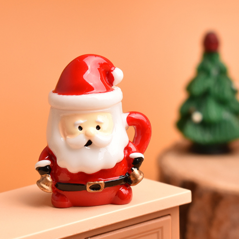 ミニサンタティーカップオーナメント - クリスマス工芸品、妖 - Resin Art And Craft のレビューと価格