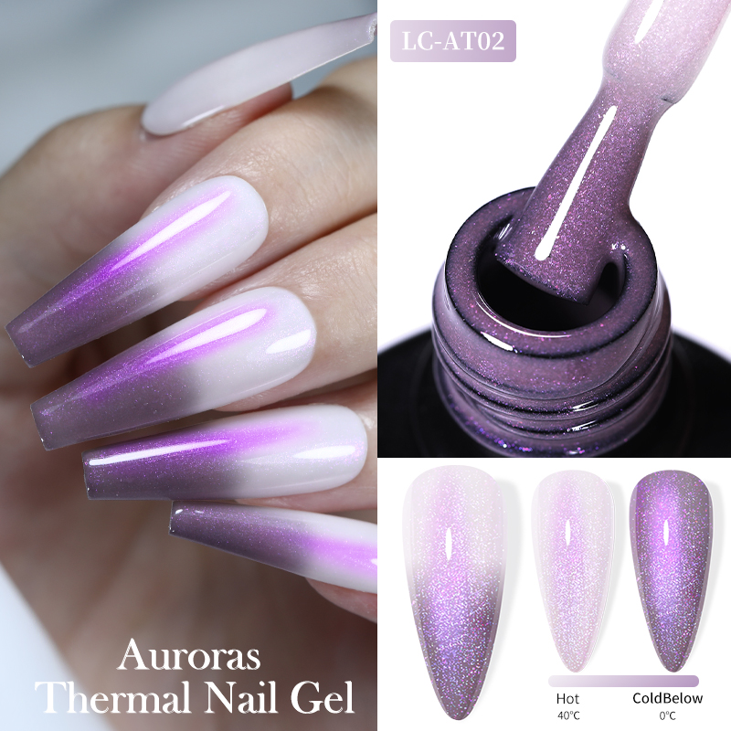 LILYCUTE 7ML オーロラ サーマルジェルネイルポリ - Resin Art Purple のレビューと価格