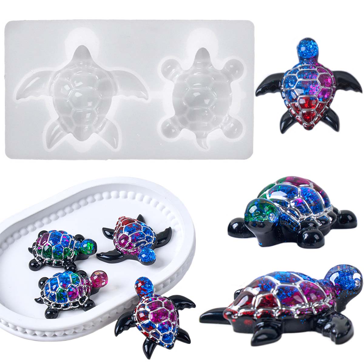 3D ウミガメキーホルダーシリコーン型 DIY 海洋テーマ動 - Resin Art Liquid のレビューと価格